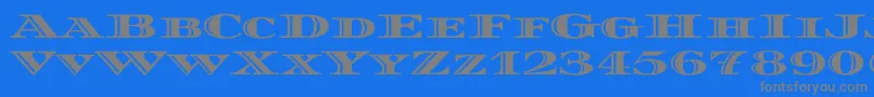 DiplomatascRegular Font – Gray Fonts on Blue Background