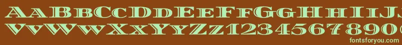 DiplomatascRegular Font – Green Fonts on Brown Background