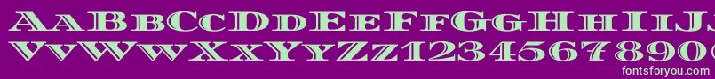 DiplomatascRegular Font – Green Fonts on Purple Background