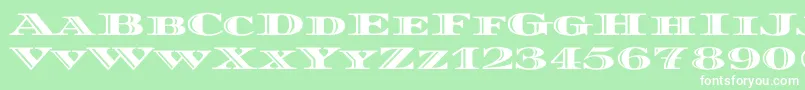 フォントDiplomatascRegular – 緑の背景に白い文字