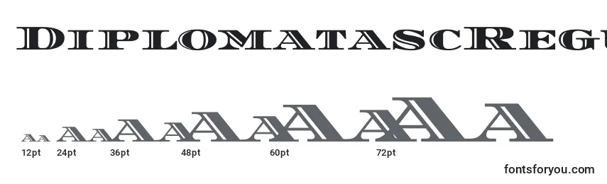 Размеры шрифта DiplomatascRegular