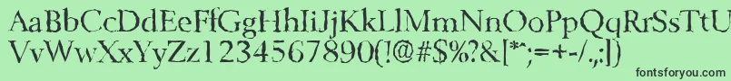 BelfastrandomRegular Font – Black Fonts on Green Background