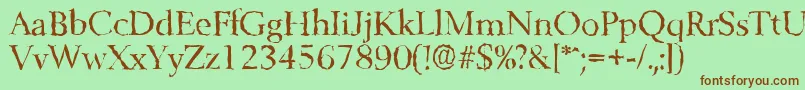 BelfastrandomRegular Font – Brown Fonts on Green Background