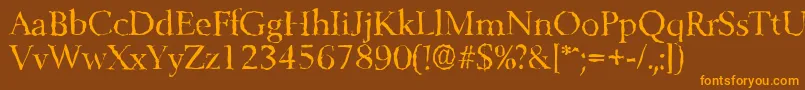 BelfastrandomRegular Font – Orange Fonts on Brown Background