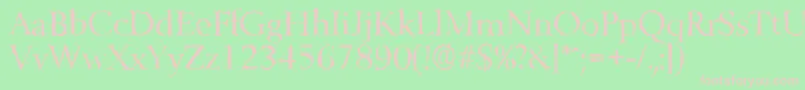 BelfastrandomRegular-fontti – vaaleanpunaiset fontit vihreällä taustalla