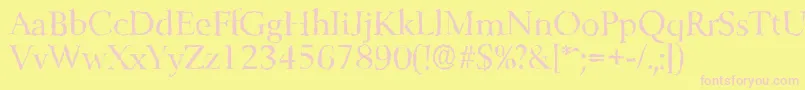 BelfastrandomRegular Font – Pink Fonts on Yellow Background