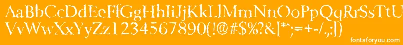 BelfastrandomRegular Font – White Fonts on Orange Background