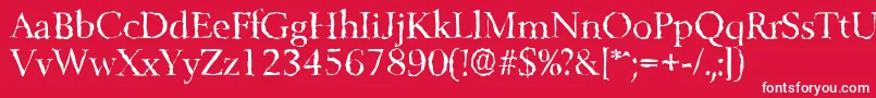 BelfastrandomRegular Font – White Fonts on Red Background