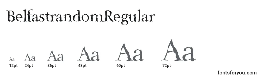 Размеры шрифта BelfastrandomRegular