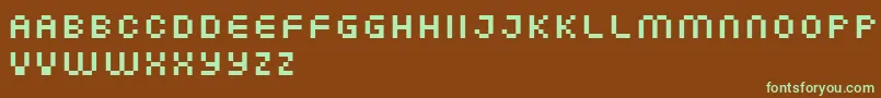 Шрифт Fffat – зелёные шрифты на коричневом фоне