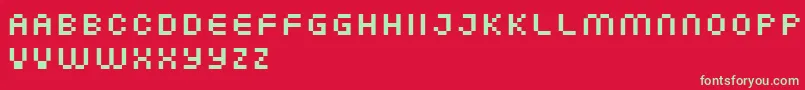 フォントFffat – 赤い背景に緑の文字