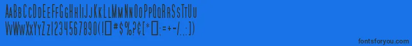 フォントSfMoviePosterCondensed – 黒い文字の青い背景