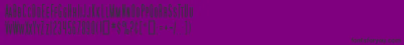 Fonte SfMoviePosterCondensed – fontes pretas em um fundo violeta