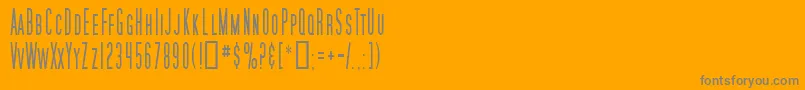 SfMoviePosterCondensed Font – Gray Fonts on Orange Background