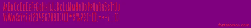 SfMoviePosterCondensed Font – Red Fonts on Purple Background