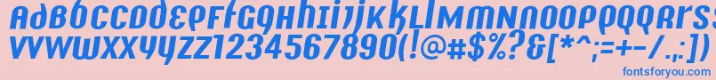 Y2kAnalogLegacyItalic Font – Blue Fonts on Pink Background