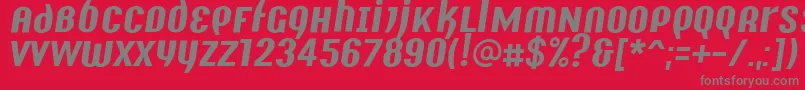 Y2kAnalogLegacyItalic Font – Gray Fonts on Red Background