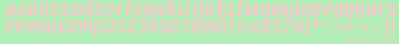 Y2kAnalogLegacyItalic Font – Pink Fonts on Green Background