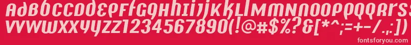 Шрифт Y2kAnalogLegacyItalic – розовые шрифты на красном фоне