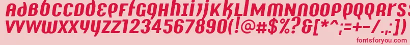 Шрифт Y2kAnalogLegacyItalic – красные шрифты на розовом фоне