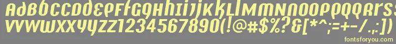 Y2kAnalogLegacyItalic Font – Yellow Fonts on Gray Background