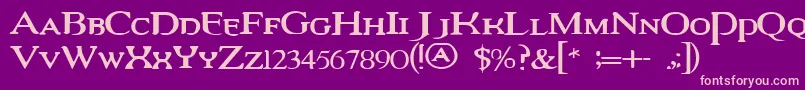 Vrev Font – Pink Fonts on Purple Background