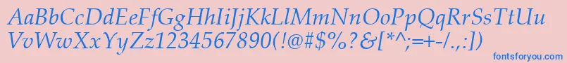 Palai0 Font – Blue Fonts on Pink Background