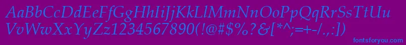 Palai0 Font – Blue Fonts on Purple Background