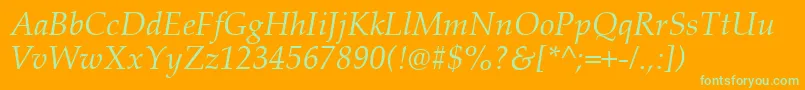 Palai0 Font – Green Fonts on Orange Background