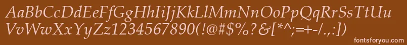 Palai0 Font – Pink Fonts on Brown Background