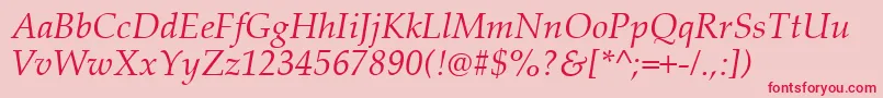 Palai0 Font – Red Fonts on Pink Background
