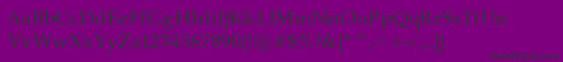 Palatino Font – Black Fonts on Purple Background