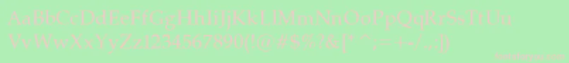 Palatino Font – Pink Fonts on Green Background