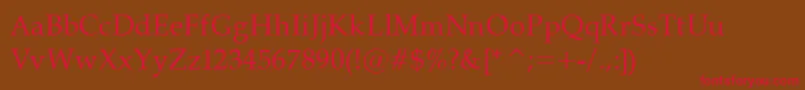 Palatino Font – Red Fonts on Brown Background