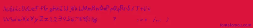 Hypertension Font – Purple Fonts on Red Background