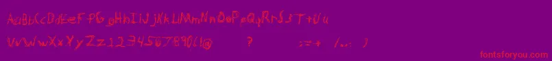 Hypertension Font – Red Fonts on Purple Background