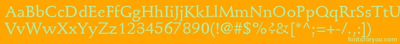 StempelSchneidlerLtMedium Font – Green Fonts on Orange Background