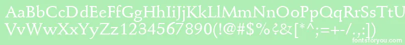 StempelSchneidlerLtMedium Font – White Fonts on Green Background