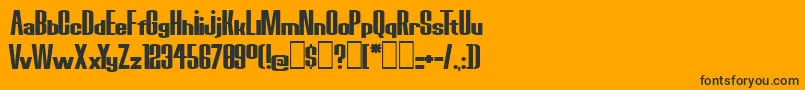 BoredRobotsKg Font – Black Fonts on Orange Background