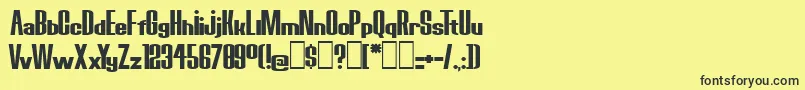 BoredRobotsKg Font – Black Fonts on Yellow Background