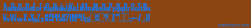 BoredRobotsKg Font – Blue Fonts on Brown Background