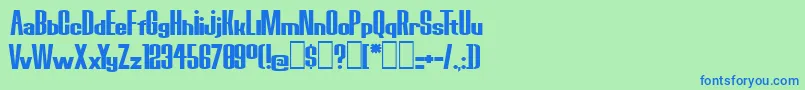 BoredRobotsKg Font – Blue Fonts on Green Background