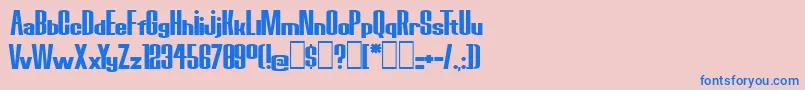 BoredRobotsKg Font – Blue Fonts on Pink Background