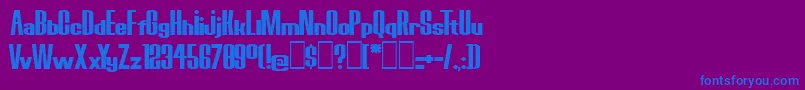 BoredRobotsKg Font – Blue Fonts on Purple Background