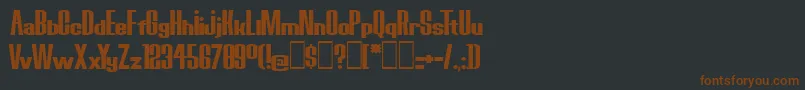 BoredRobotsKg Font – Brown Fonts on Black Background