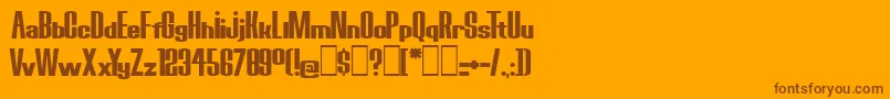BoredRobotsKg Font – Brown Fonts on Orange Background