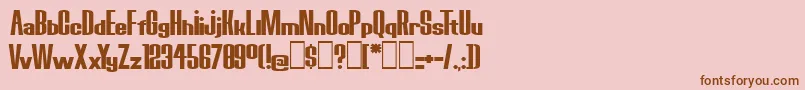 BoredRobotsKg Font – Brown Fonts on Pink Background