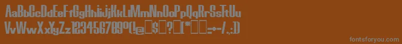BoredRobotsKg Font – Gray Fonts on Brown Background