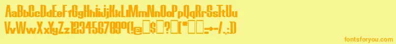 BoredRobotsKg Font – Orange Fonts on Yellow Background