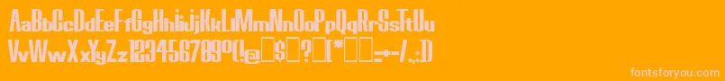 BoredRobotsKg Font – Pink Fonts on Orange Background